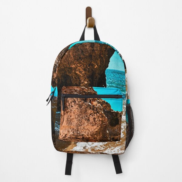 Item preview, Rocks bridge Watercolor, sea, beach and small waves designed and sold by inurey.