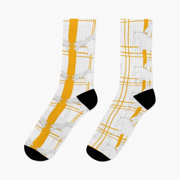 Item preview, Yellow Horses Tartan The Herd pattern designed and sold by tinaschofield.