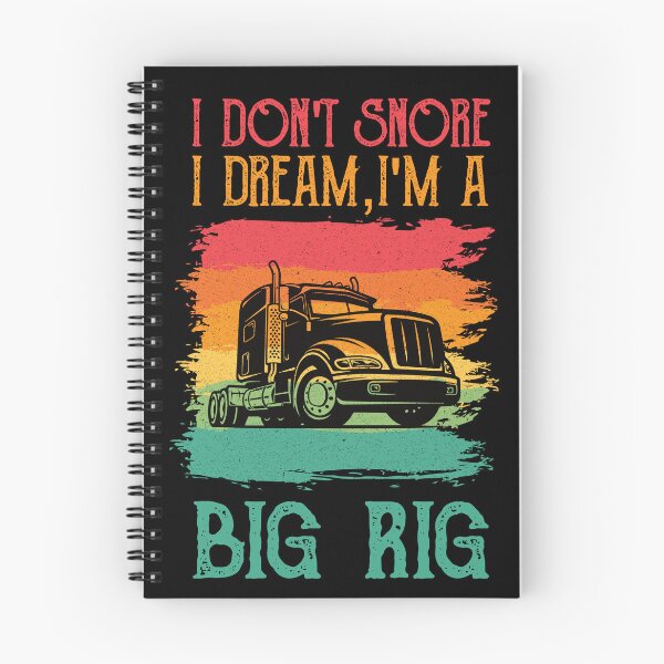 Item preview, I Don't Snore I Dream I'm A Big Rig - Funny Retro Trucker Truck Driver designed and sold by Adexyl.