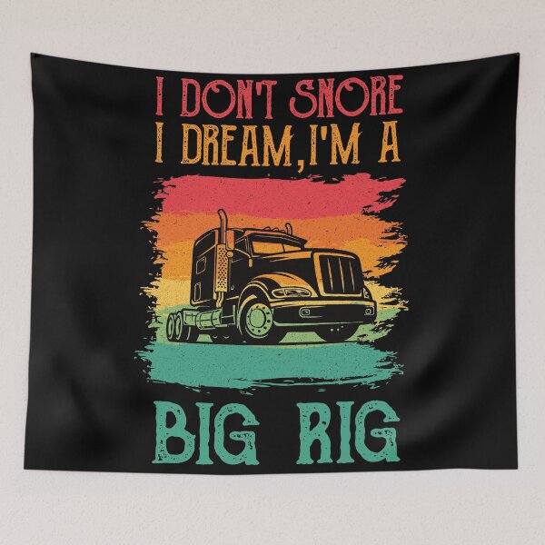 Item preview, I Don't Snore I Dream I'm A Big Rig - Funny Retro Trucker Truck Driver designed and sold by Adexyl.