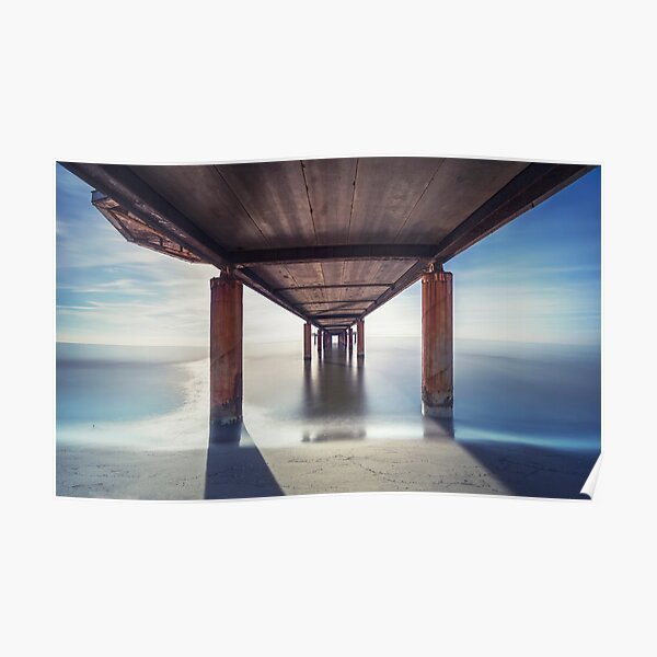 Under the Pier. Marina di Pietrasanta. Versilia Tuscany Poster