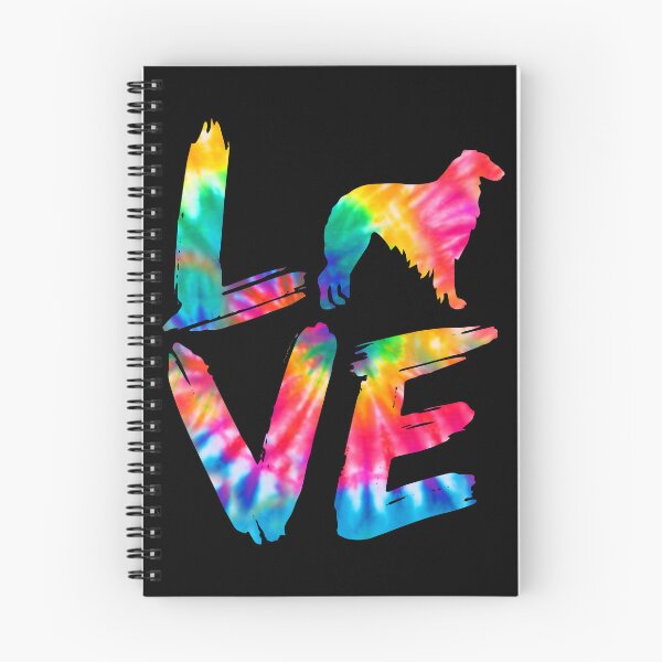 Aperçu de l'œuvre Borzoi Dog Love Tie Dye Design créée et vendue par rafaeltto.