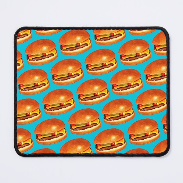 Item preview, Cheeseburger 5 Pattern - Blue designed and sold by Kelly  Gilleran.