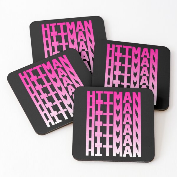 Item preview, HITMAN - PINK to WHITE (BLACK BG) designed and sold by MaidenofIron157.