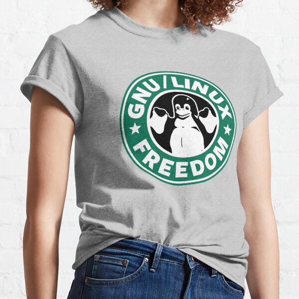 GNU Linux Freedom Green Classic T-Shirt