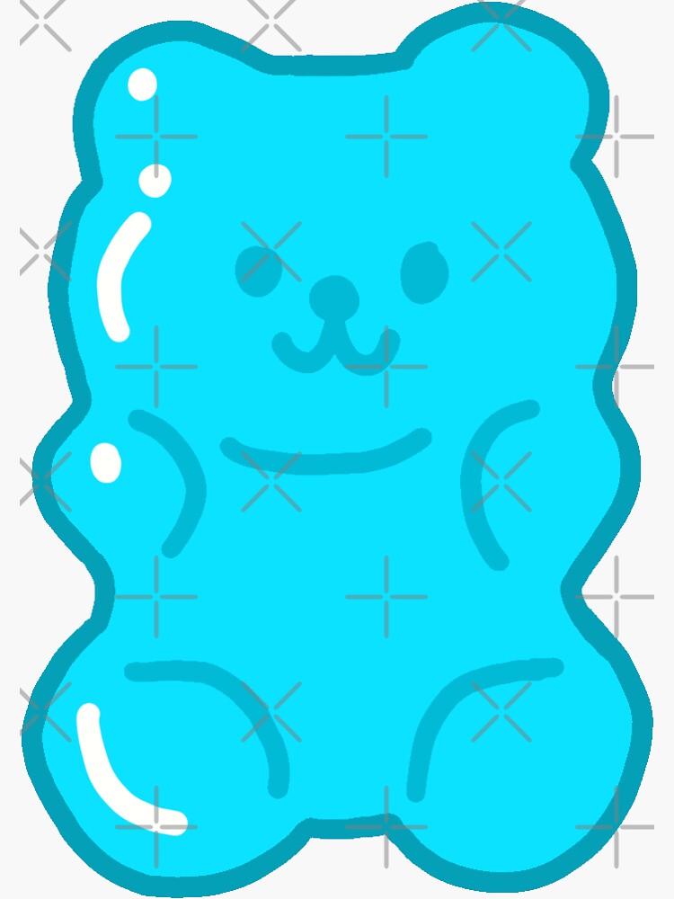 Blue Gummy Bear Sticker – Doodlecorn