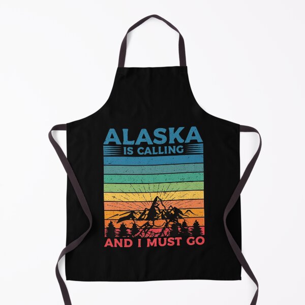 Item preview, Alaska Is Calling And I Must Go: Retro Vintage Mountain Alaska, America Home Calling, Vacation designed and sold by Adexyl.