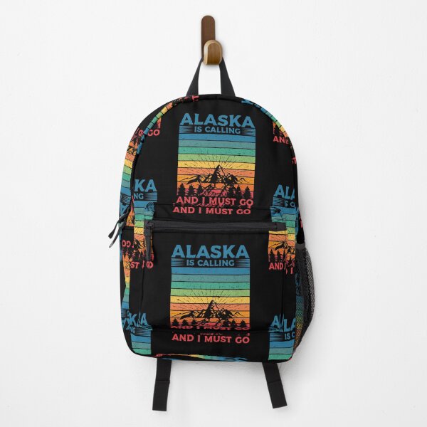 Item preview, Alaska Is Calling And I Must Go: Retro Vintage Mountain Alaska, America Home Calling, Vacation designed and sold by Adexyl.