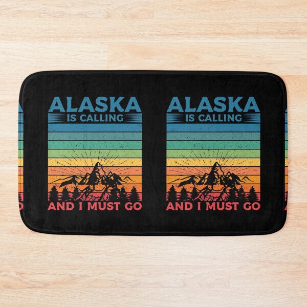 Item preview, Alaska Is Calling And I Must Go: Retro Vintage Mountain Alaska, America Home Calling, Vacation designed and sold by Adexyl.