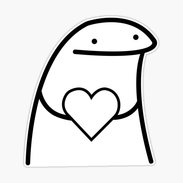 Flork Heart Meme Sticker - Sticker Mania