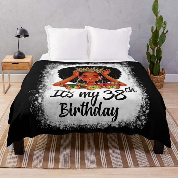 Item preview, 38 Years Old Black Melanin Women Girl It's My 38th Birthday designed and sold by tamara-art.