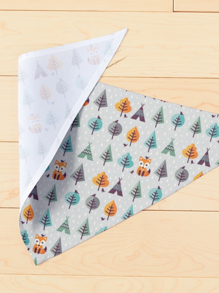 Alternate view of Fox in the Forest - on Gray Pet Bandana