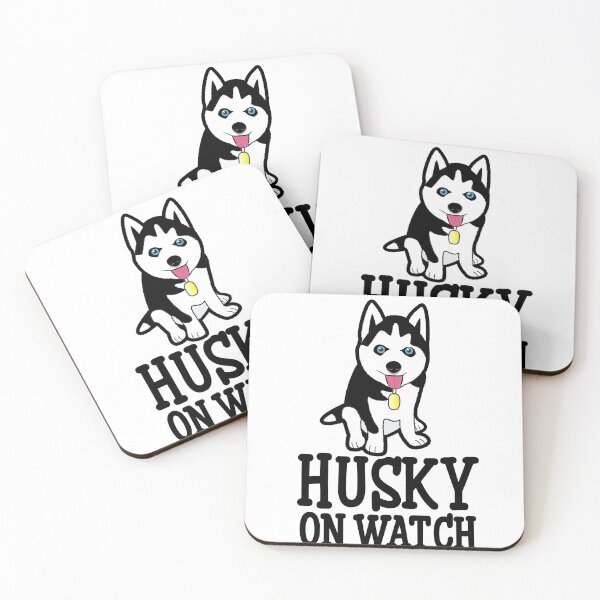 Item preview, Husky On Watch - Cute baby husky dog designed and sold by Happy Puppy Print On Demand.