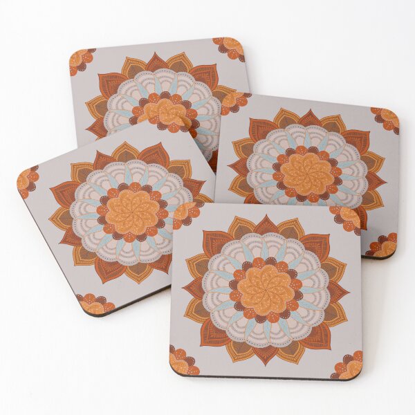 Item preview, Floral Mandala - Warm Grey designed and sold by JPuckett-Design.