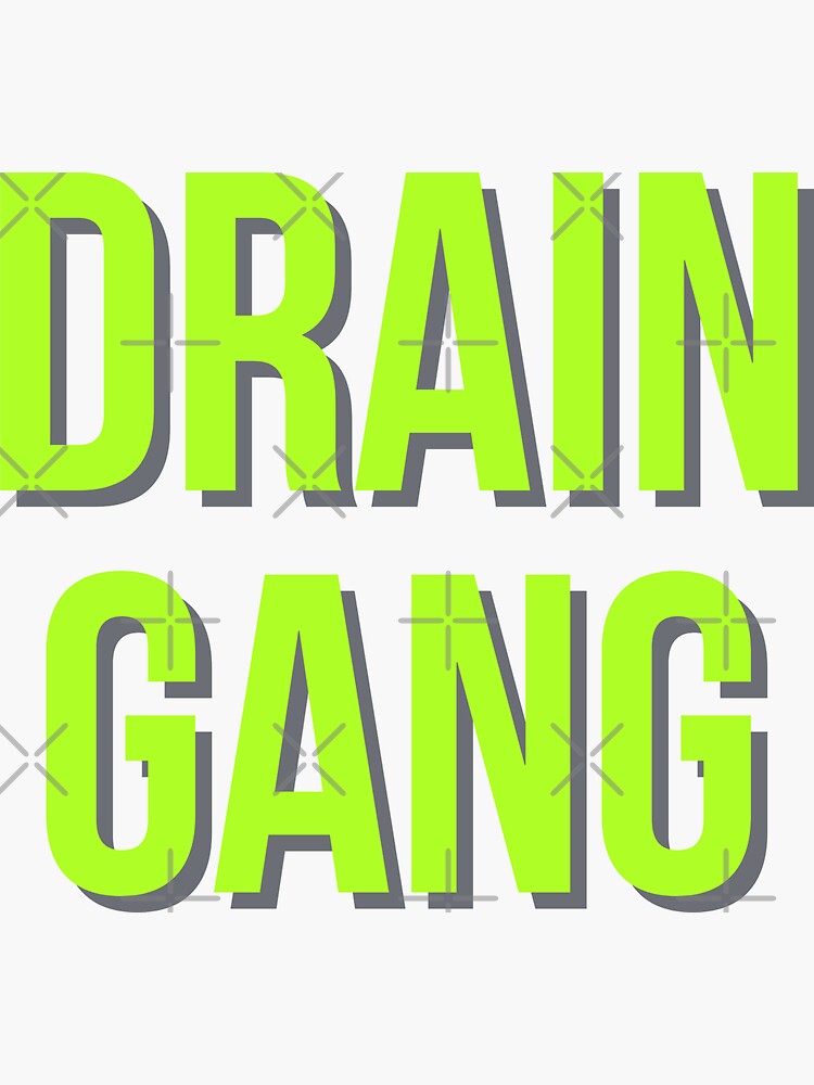 "drain gang " Sticker for Sale by marvelteez Redbubble