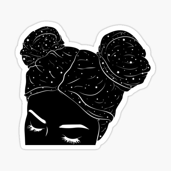 Space Buns Sticker