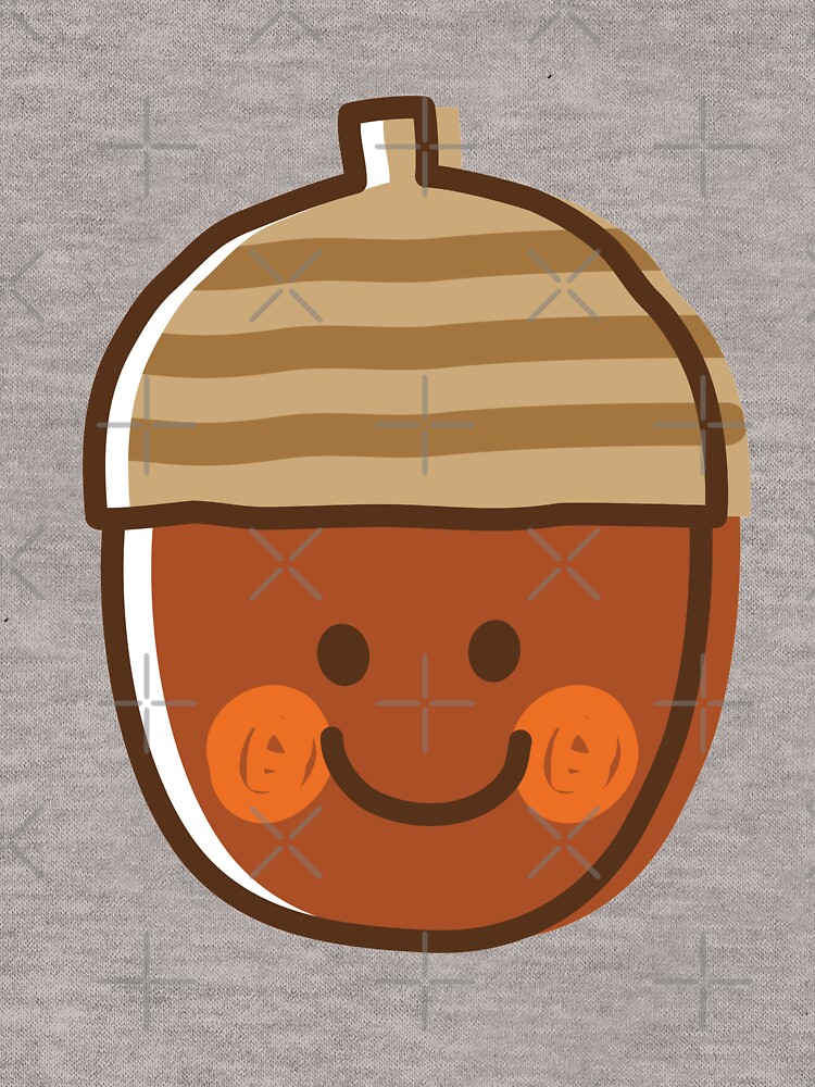 "Acorn Nut Emoji Cute Face Pink Blush" Lightweight Hoodie for Sale by