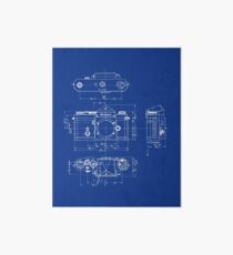 Nikon F Blueprint Vintage Classic Camera Art Board
