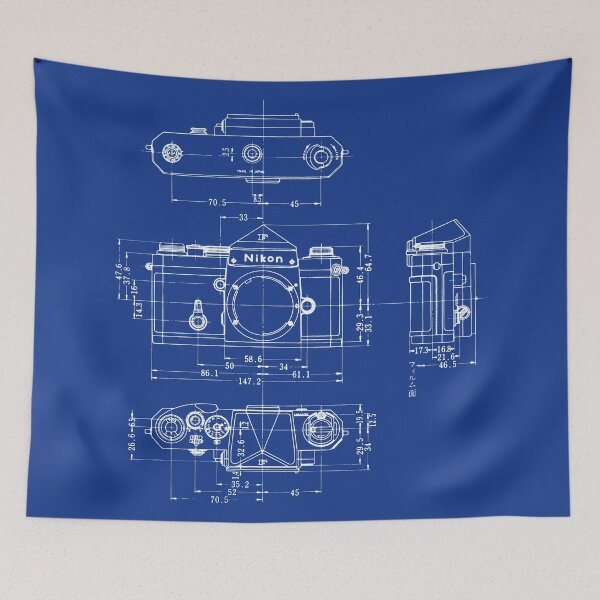 Item preview, Nikon F Blueprint Vintage Classic Camera designed and sold by orinemaster.