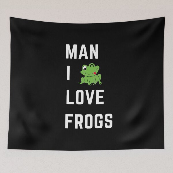 Item preview, Man I Love Frogs white text Poster designed and sold by NicoleDaila.