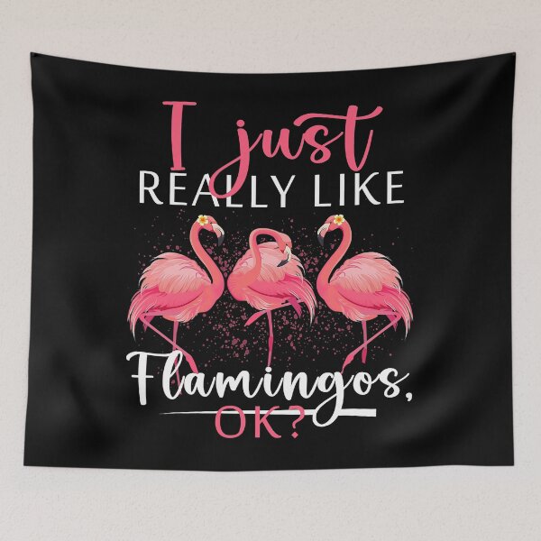 Artikelvorschau, Ich mag Flamingo einfach wirklich OK Lustiger Flamingo-Rosa-Vogel entworfen und verkauft von tamara-art.