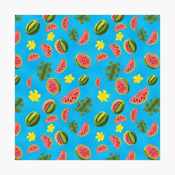 Summer Watermelon Pattern Photographic Print