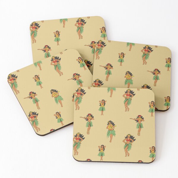 Item preview, Hawaiian Hula Dancing Girls Pattern designed and sold by HotHibiscus.