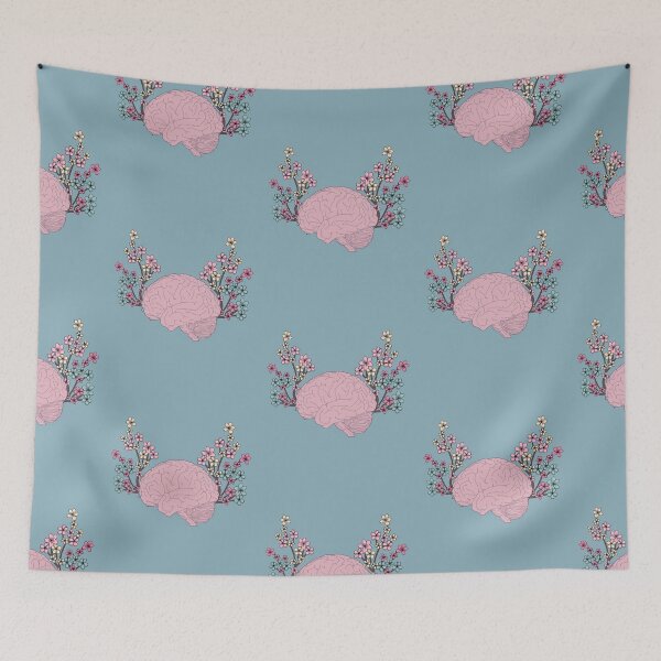Item preview, Human brain with flowers  designed and sold by Preslava Genova.