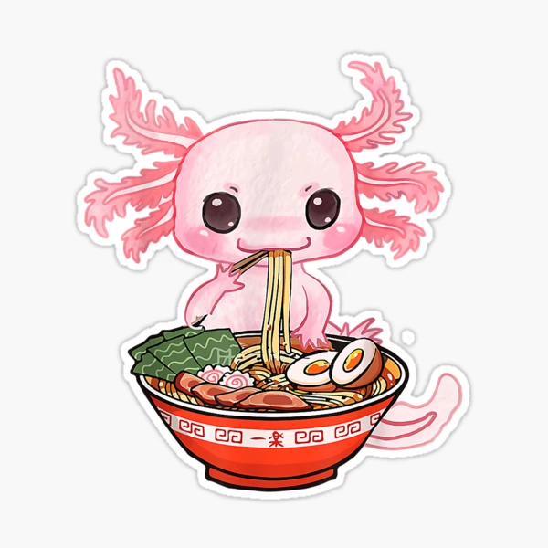 Ramen Axolotl Kawaii Anime Japanese Food Girls Teens Poster for Sale by  MichealExan