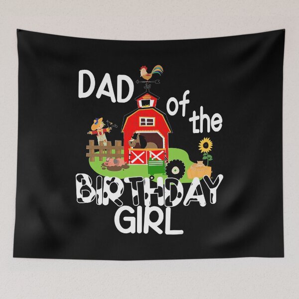 Item preview, Dad Of The Birthday Girl Cow Farm Barnyard Party Gift designed and sold by PameGraha.
