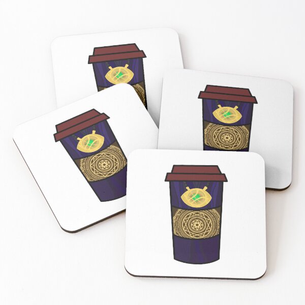 Item preview, Dr Strange inspired coffee tumblr cup hot drink version designed and sold by Jarrell-N-More.
