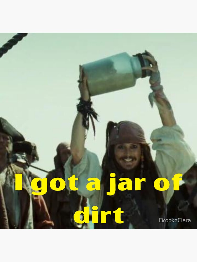 "Johnny Depp, jar of dirt, protection, justice" Sticker for Sale by