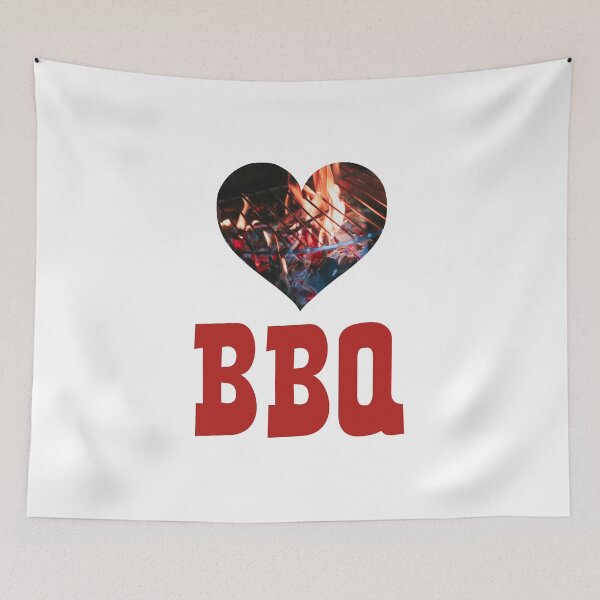 Item preview, BBQ Heart I Love Barbecue Meat Food designed and sold by joseartgel.