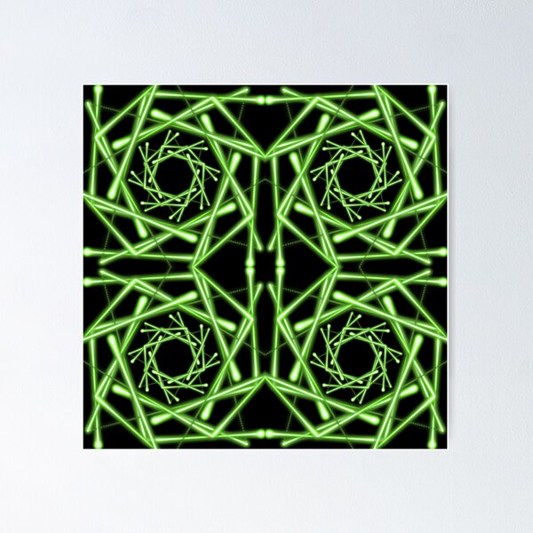 Item preview, Green geometric pattern, octagons designed and sold by Meo Design.