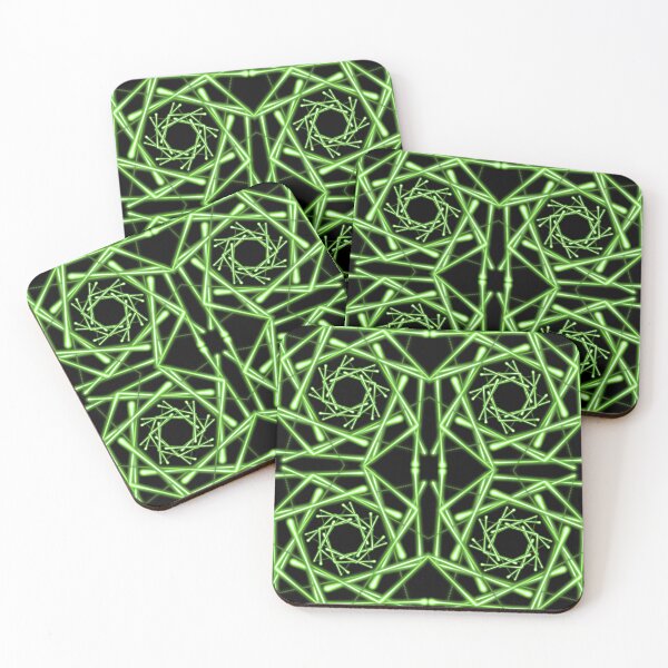 Item preview, Green geometric pattern, octagons designed and sold by Meo Design.
