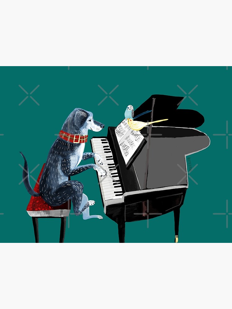 Piano lesson with Angel in teal by belettelepink