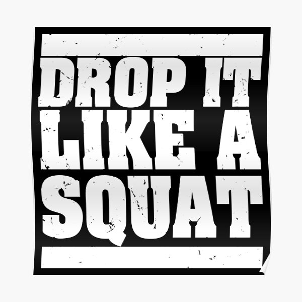 Drop It Like A Squat Posters Redbubble