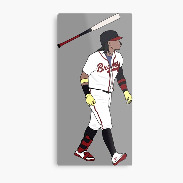 MW MERWEZI Ronald Acuña Jr. Jersey Art Atlanta Braves MLB Wall Art Home  Decor Hand Made Framed Poster Canvas Print(Black Floating Frame, 12x18)