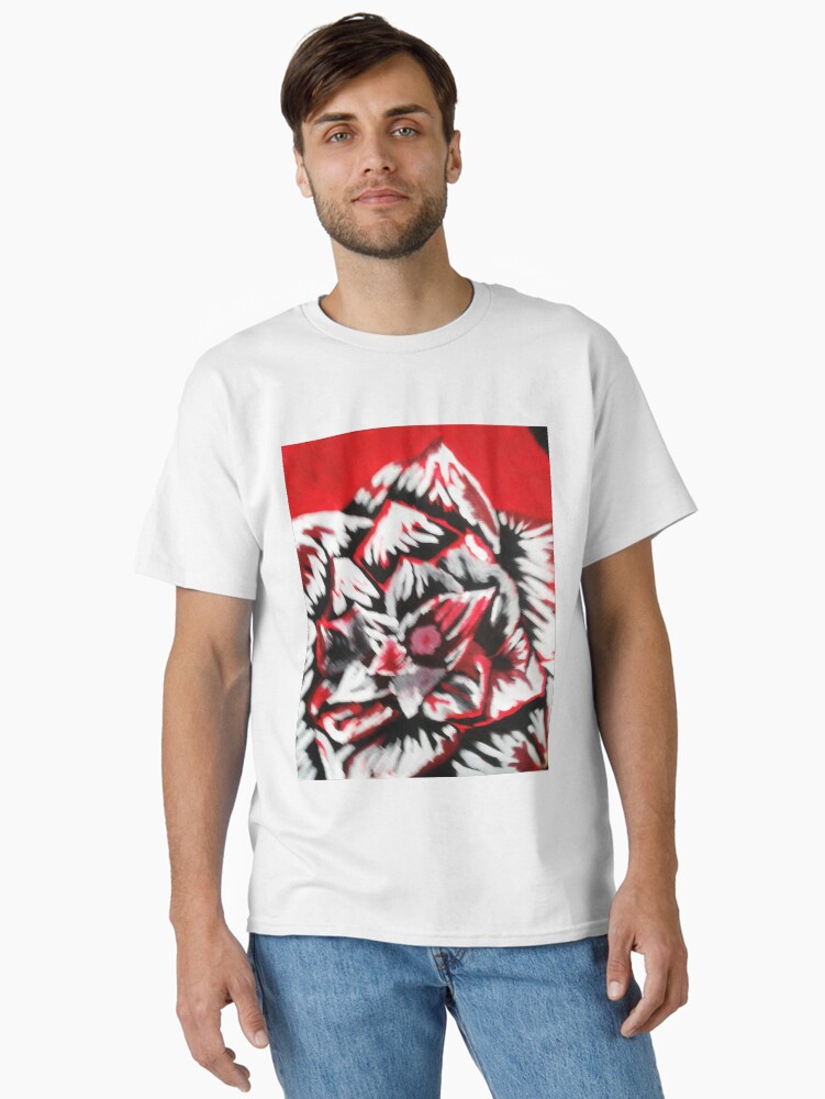 Thumbnail 1 of 7, Classic T-Shirt, Red Abstract Flowers designed and sold by LBlaze.