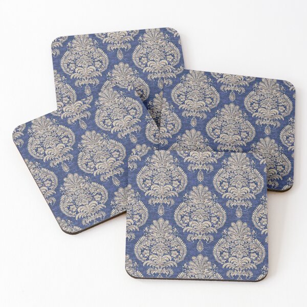 Item preview, Vintage pattern, ethnic blue gold pattern designed and sold by Sneh Universe.