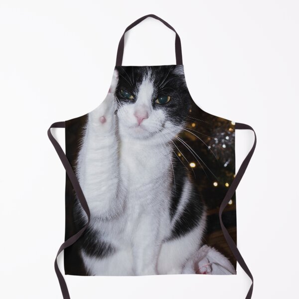 Item preview, Funny Christmas black and white cat designed and sold by HaleyRedshaw.