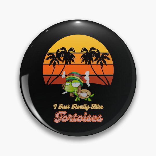 Item preview, I Just Really Like Tortoises Retro Vintage Sunset Palm Tree Tropical Beach Funny Turtle designed and sold by Alieso.