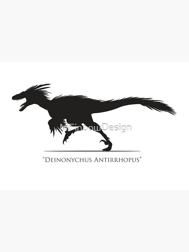 Lámina rígida «Deinonychus (Raptor) silueta de dinosaurio» de MFinbowDesign  | Redbubble