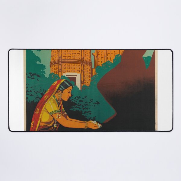 Item preview, India Travel Poster - Sree dham brindaban - Vintage Art designed and sold by RickE.
