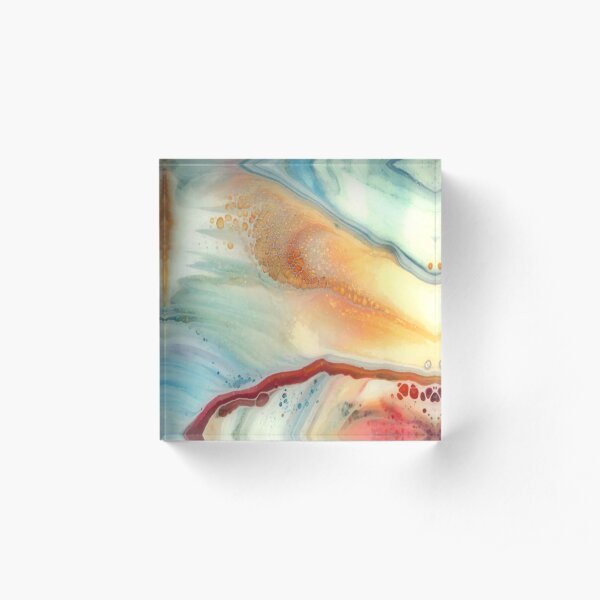 Colorful marble abstraction Acrylic Block