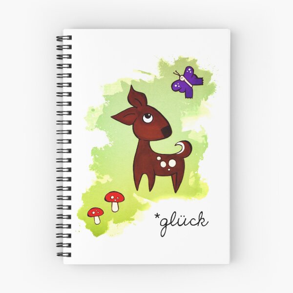 Item preview, Deer and butterfly *glück designed and sold by cate-rocket.