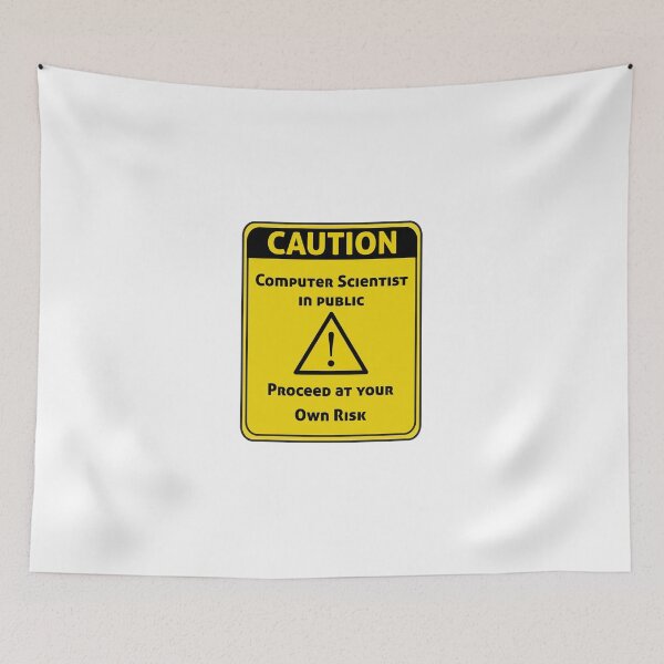 Item preview, Caution: Computer Scientist in Public designed and sold by EncodedShirts.