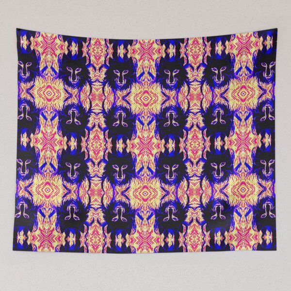 Item preview, Wolf Pink and Yellow Repeat Pattern  designed and sold by AndyJ1991.