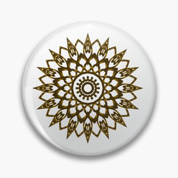 Item preview, Adorno floral con degradado dorado de mandala designed and sold by Milkygmail.