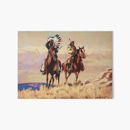 Dusty Western Watercolor “Posse - The Chase” Art Board Print for Sale by  PatricianneK